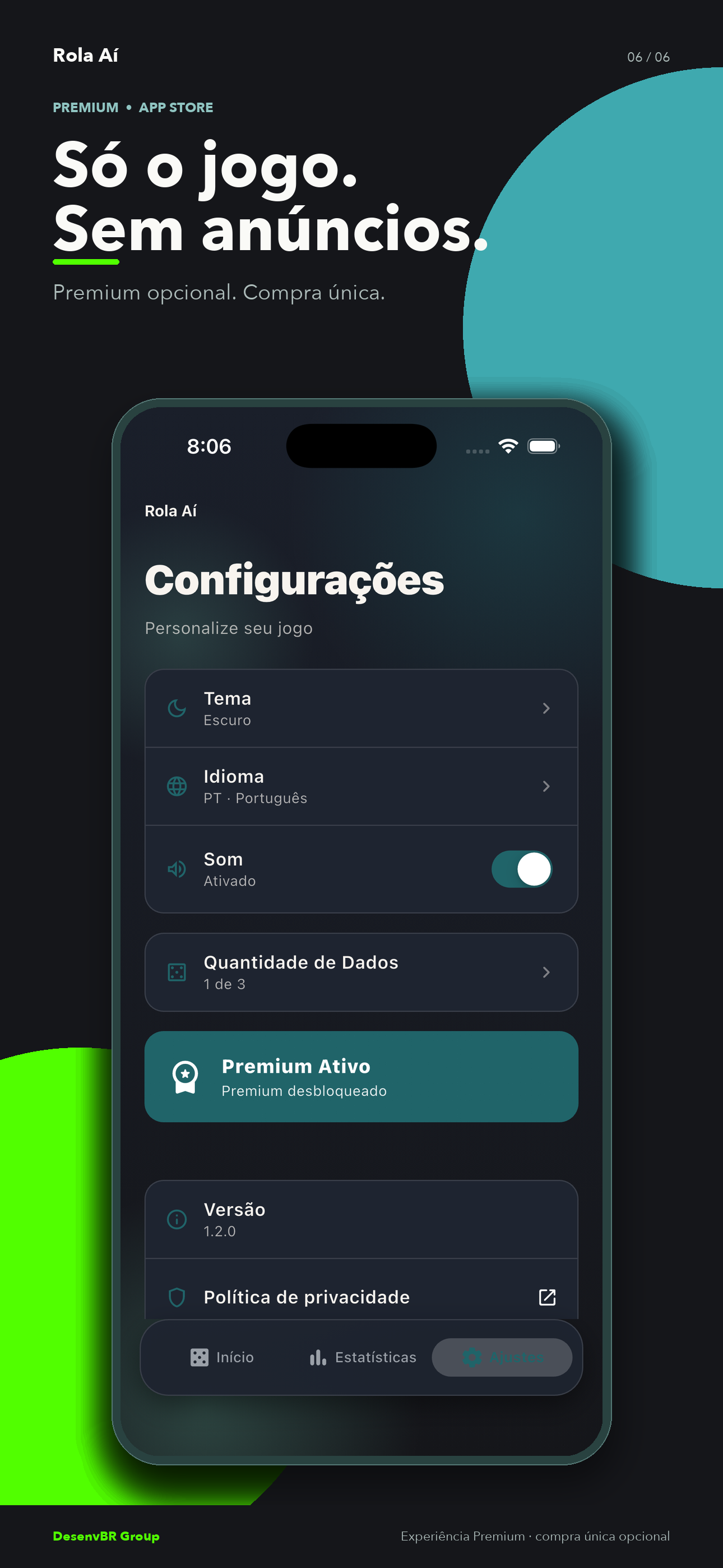 Premium opcional. Compra única.